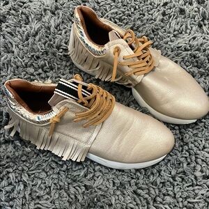 Fringe Leather Sneakers
